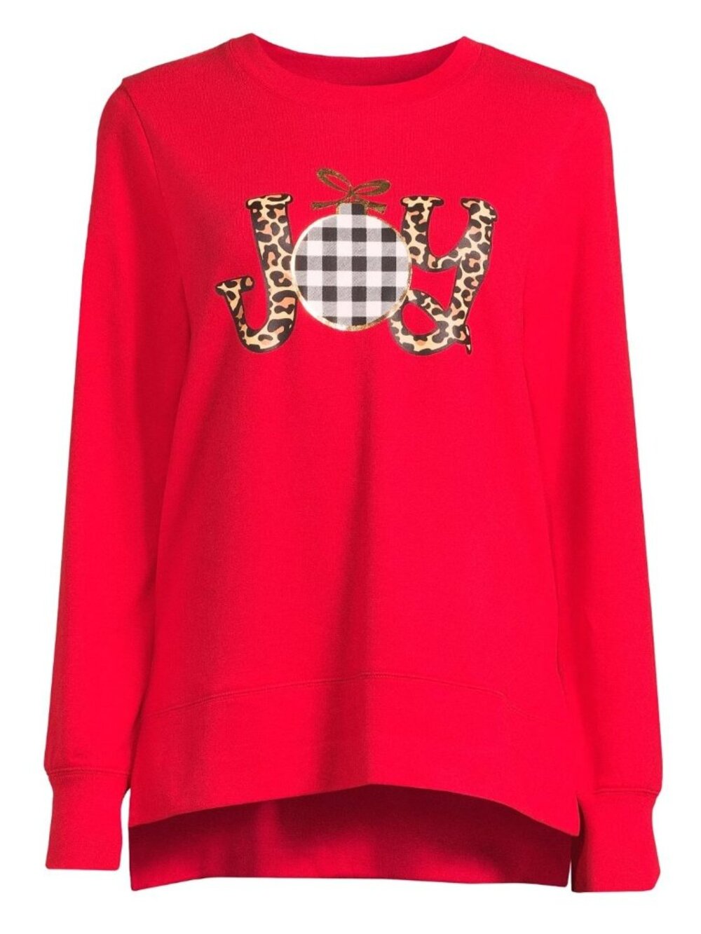 Holiday Time Women's XL Christmas Joy Long Sleeve Top Winter Hacci Knit Sweater